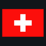 Schweizer Flagge Poster<br><div class="desc">Flagge der Schweiz: "Unus pro omnibus,  omnes pro uno" → Einer für alle,  alle für einen!</div>