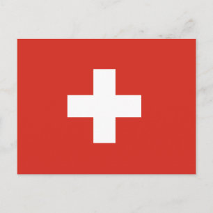 Schweizer Flagge Postkarte