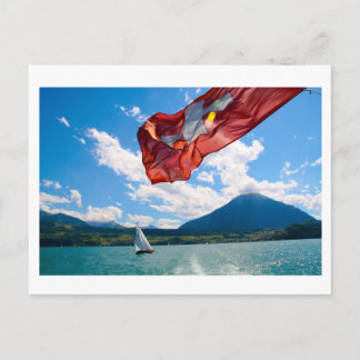 Schweizer Flagge Postkarte