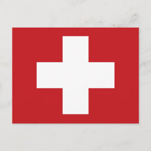 Schweizer Flagge Postkarte
