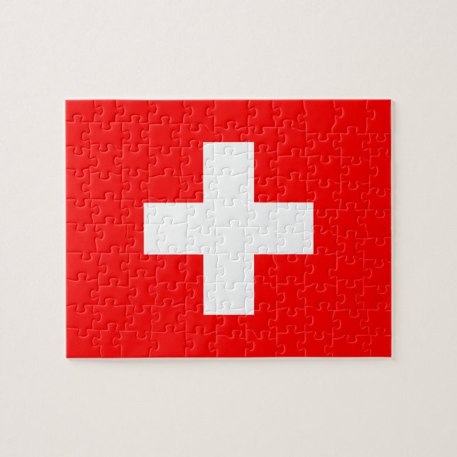 Schweizer Flagge Puzzle (Horizontal)