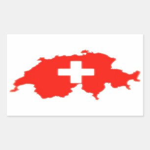 Schweizer Flagge Rechteckiger Aufkleber