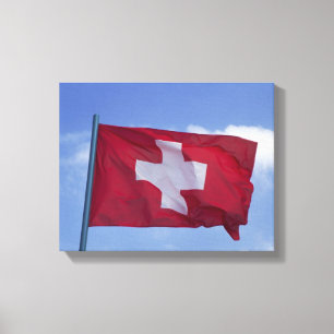 Schweizer Flagge RF) Leinwanddruck