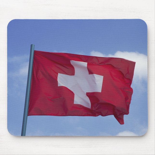 Schweizer Flagge RF) Mousepad (Vorne)