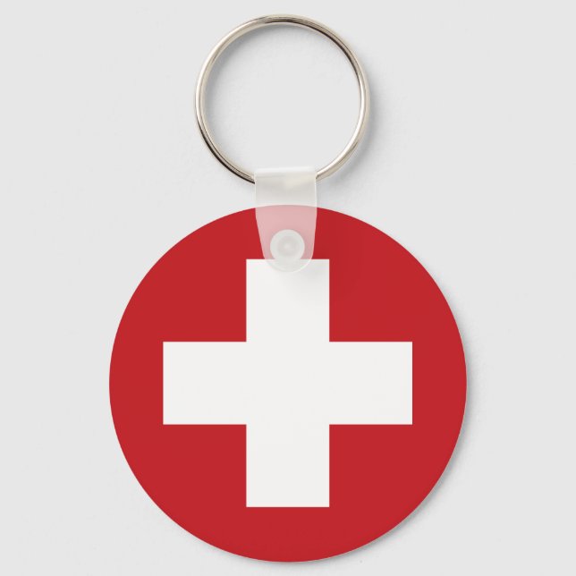 Schweizer Flagge Schlüsselanhänger (Vorderseite)
