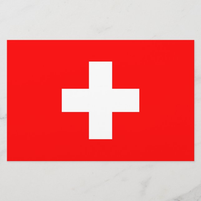 Schweizer Flagge (Schweiz) Briefpapier (Vorderseite)