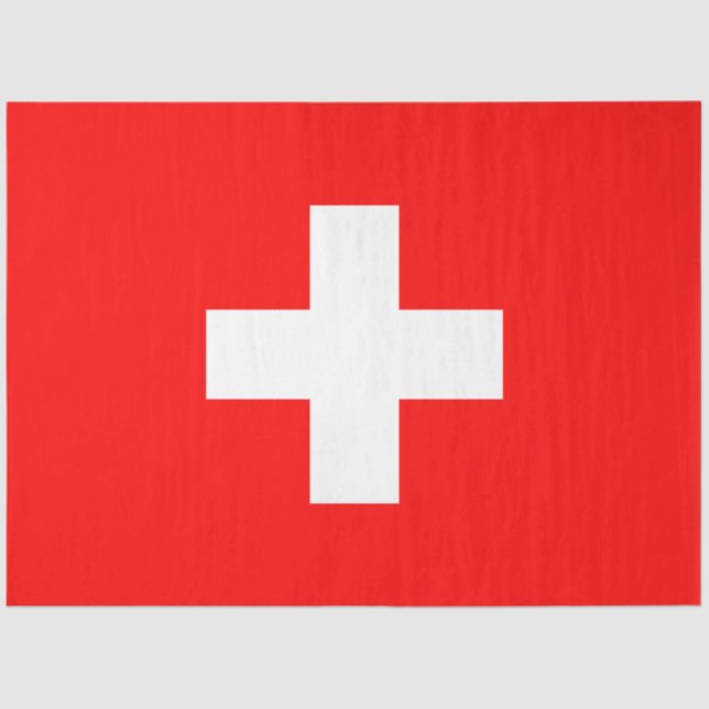 Schweizer Flagge (Schweiz) Gewebepapier Seidenpapier (Vorderseite)