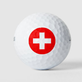 Schweizer Flagge (Schweiz) Golfball