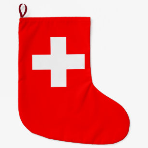 Schweizer Flagge (Schweiz) Großer Weihnachtsstrumpf