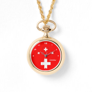 Schweizer Flagge & Schweiz Modepatriotin /sport Armbanduhr