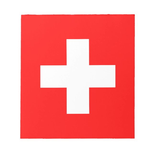 Schweizer Flagge (Schweiz) Notizblock (Vorderseite)