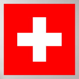 Schweizer Flagge (Schweiz) Poster