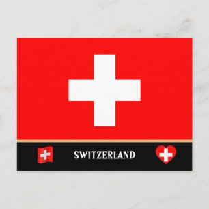 Schweizer Flagge / Schweiz Postkarte