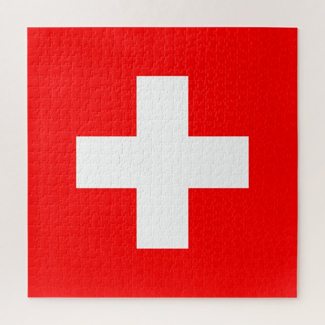 Schweizer Flagge (Schweiz) Puzzle (Vertikal)