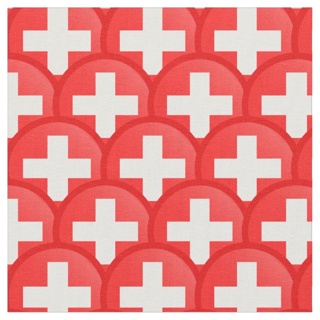 Schweizer Flagge / Schweiz Trendy Fabric /mode Stoff (Nahaufnahme)
