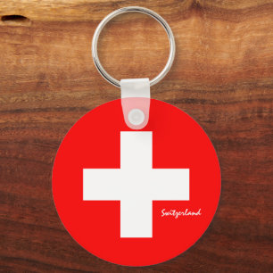 Schweizer Flagge & Schweiz Urlaub, Patriot / Sport Schlüsselanhänger