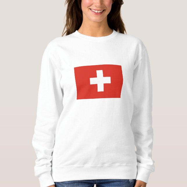 Schweizer Flagge Sweatshirt (Vorderseite)