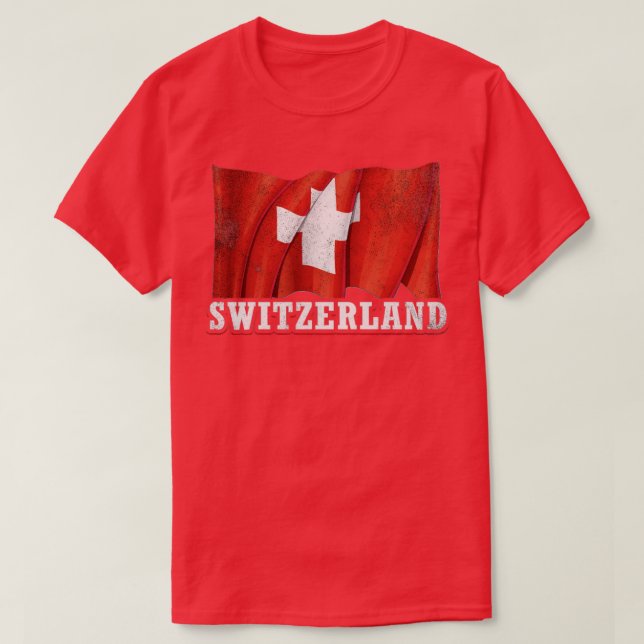 Schweizer Flagge T-Shirt (Design vorne)