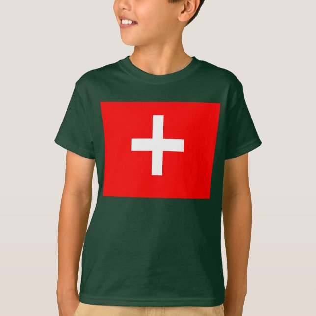Schweizer Flagge T-Shirt (Vorderseite)