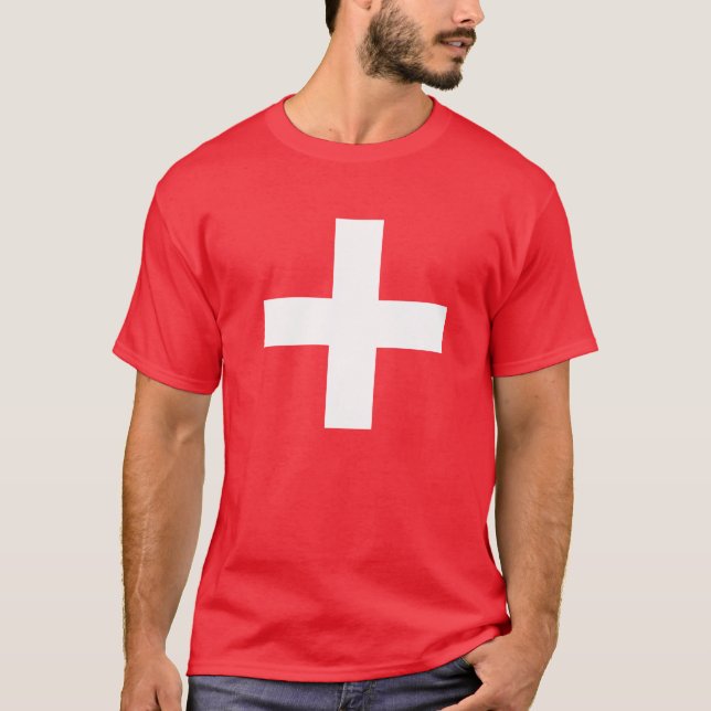 Schweizer Flagge T-Shirt (Vorderseite)