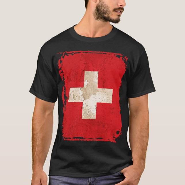 Schweizer Flagge T-Shirt (Vorderseite)
