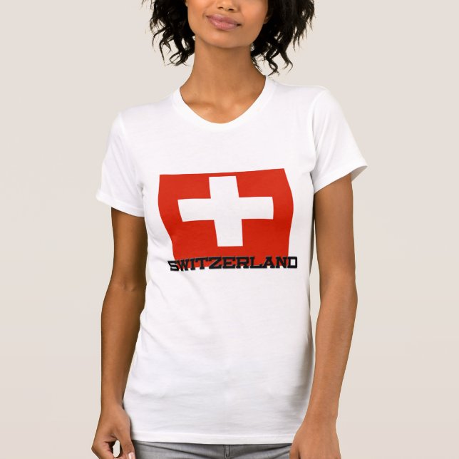 Schweizer Flagge T-Shirt (Vorderseite)