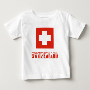 Schweizer Flagge und Schweiz Baby T-shirt