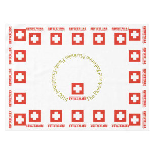 Schweizer Flagge und Schweiz Tischdecke
