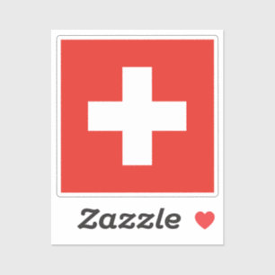 Schweizer Flagge Vinyl Aufkleber