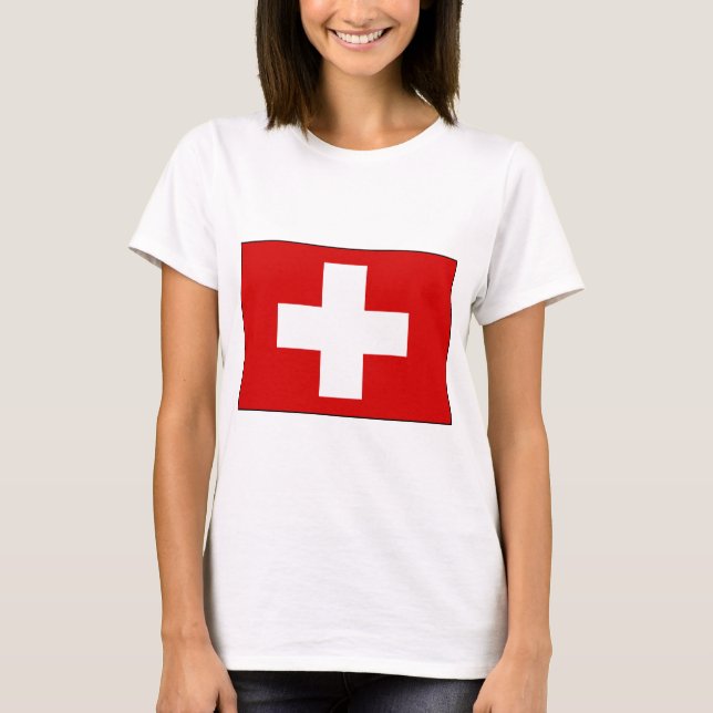 Schweizer Flaggen-T - Shirts und Geschenke (Vorderseite)