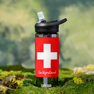 Schweizer Flasche, patriotische Schweizer Flagge Trinkflasche