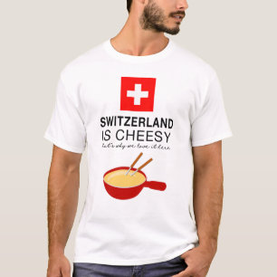 Schweizer Fondue lustig T-Shirt