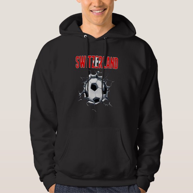 Schweizer Fussballfans - Schweizer Fussball In Ris Hoodie (Vorderseite)
