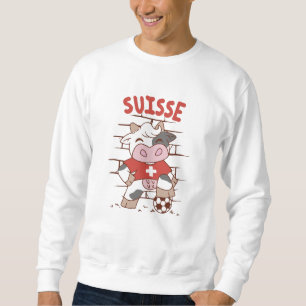 Schweizer Fußballfußballfahne Schweiz Flagge Sweatshirt