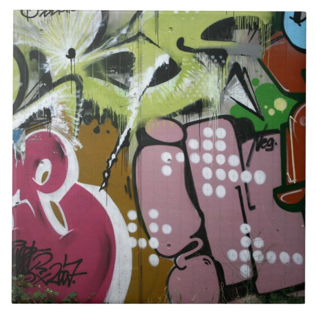 Schweizer Graffiti Fliese (Vorderseite)