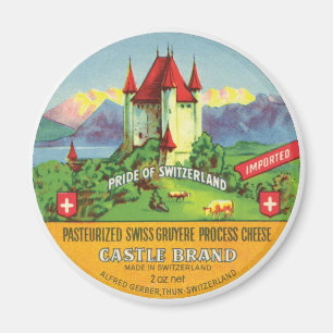 Schweizer Gruyere Käse Schweizer Schloss importier Magnet