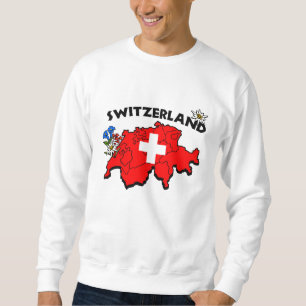 Schweizer Karten-Sweatshirt Sweatshirt