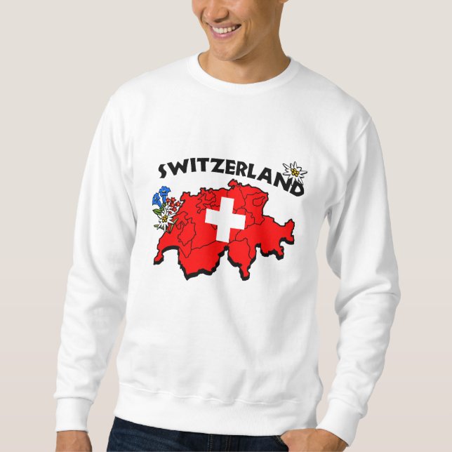 Schweizer Karten-Sweatshirt Sweatshirt (Vorderseite)