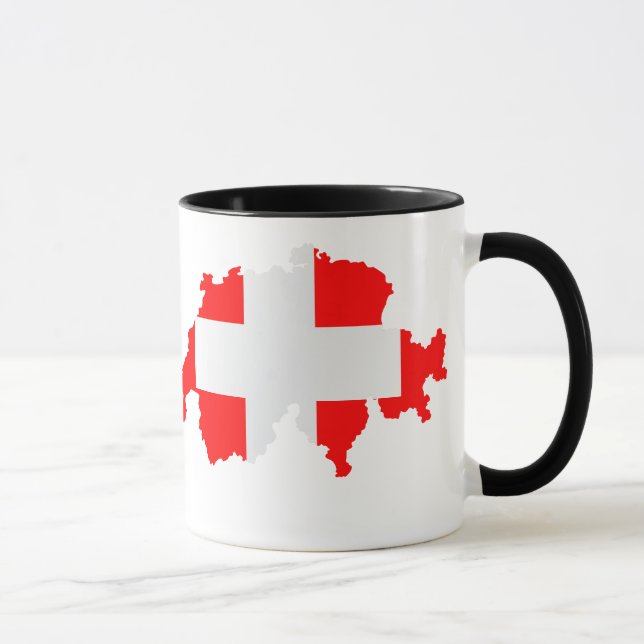Schweizer Kartenflagge Tasse (Rechts)