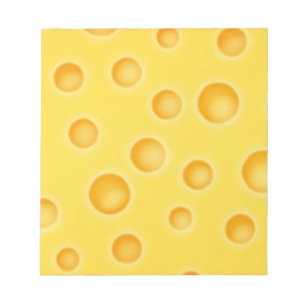 Schweizer Käse Cheesy Texturmuster Notizblock