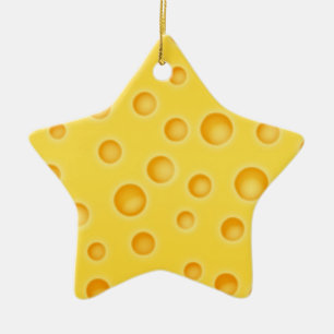 Schweizer Käse Cheezy Beschaffenheits-Muster Keramik Ornament