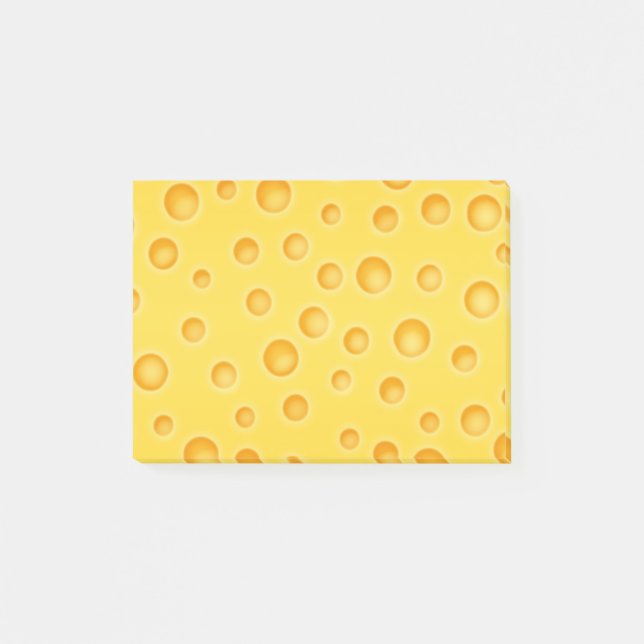 Schweizer Käse Cheezy Beschaffenheits-Muster Post-it Klebezettel (Vorderseite)