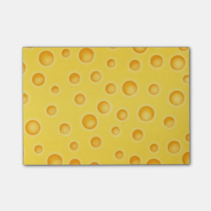 Schweizer Käse Cheezy Beschaffenheits-Muster Post-it Klebezettel