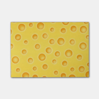 Schweizer Käse Cheezy Beschaffenheits-Muster Post-it Klebezettel