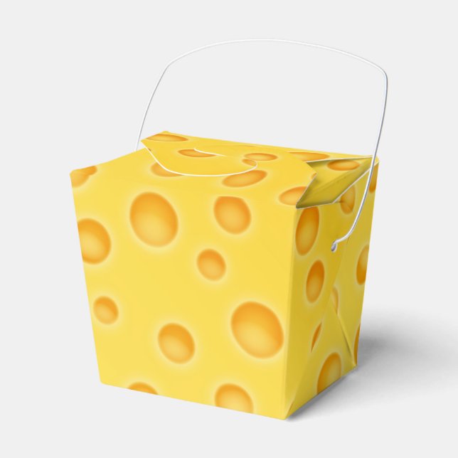 Schweizer Käse Cheezy Texturmuster Geschenkschachtel (Vorderseite)