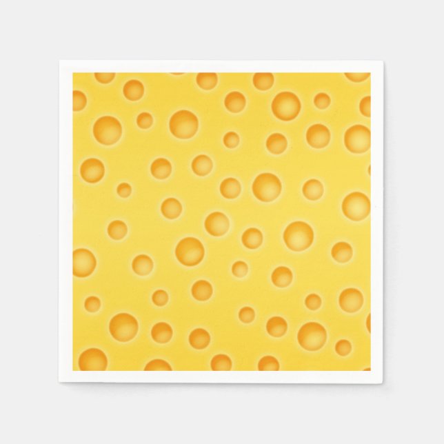 Schweizer Käse Cheezy Texturmuster Serviette (Vorderseite)