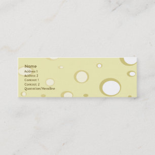 Schweizer Käse - dünn Mini Visitenkarte