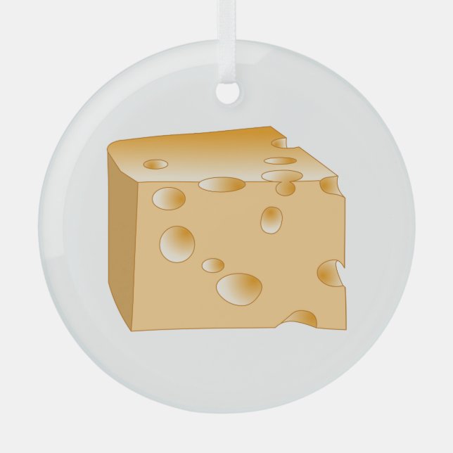 Schweizer Käse Ornament Aus Glas (Vorderseite)