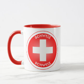 Schweizer Kreuz Schweiz Kreisform Tasse