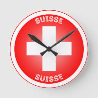 Schweizer Kreuz Suisse Kreisform